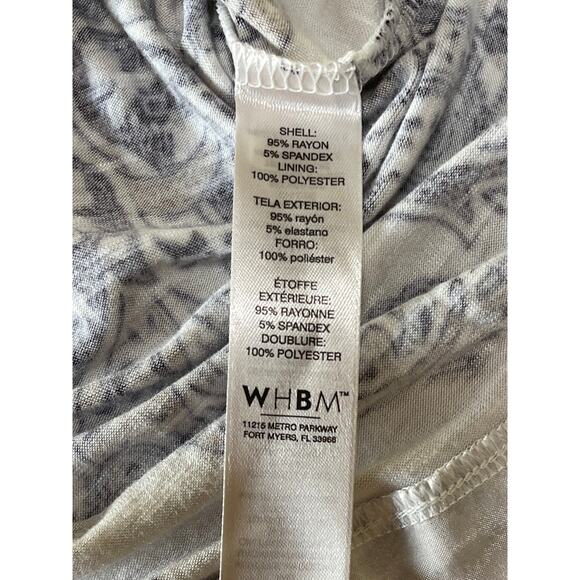 NWT Womens White House Black‎ Market Paisley Print Short Sleeve Tunic Blouse S - Picture 7 of 8